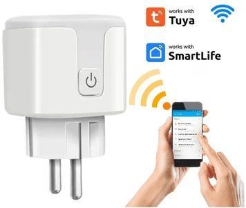 Умная WiFi розетка 16А, Smart 3680Вт / Розетка с управлением через телефон / Интеллектуальная розетка JJ17 фото