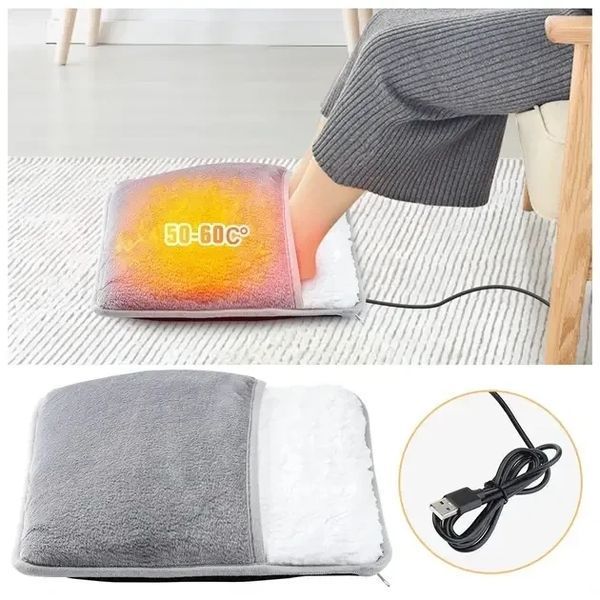 Портативная фланелевая грелка для ног с электрическим подогревом Foot warmer XL-997 Коврик с USB подогревом XL997 фото