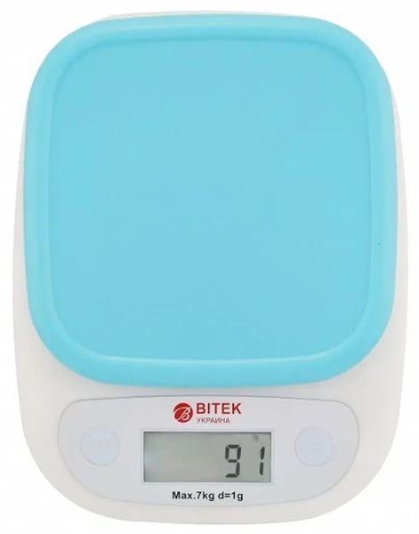 Весы электронные бытовые 7кг кухонные с прямоугольной чашей BITEK BT-125 40шт 6506 BT125 фото