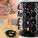 Органайзер для спецій, набір ємностей баночок Marble BLACK 16 штук MAB16 фото 4