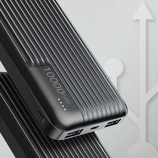 Внешний акумулятор PowerBank 10000mAh, LENYES PX161 / Портативный аккумулятор / Повербанк для телефона / УМБ PX161 фото