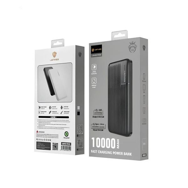 Внешний акумулятор PowerBank 10000mAh, LENYES PX161 / Портативный аккумулятор / Повербанк для телефона / УМБ PX161 фото