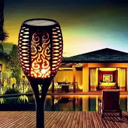 Водонепроникний ліхтар 52 см з ефектом полум'я Solar flame led light sensor activated LED525 фото