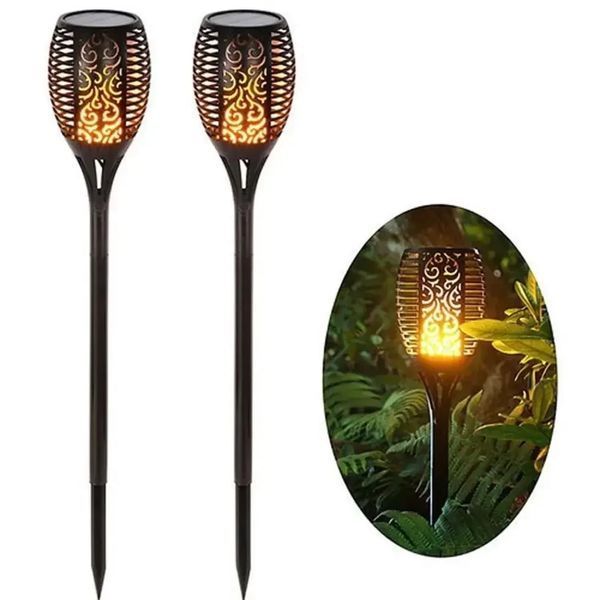 Водонепроникний ліхтар 52 см з ефектом полум'я Solar flame led light sensor activated LED525 фото